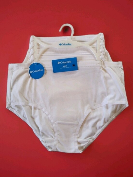 Columbia Other - 5-Pk Columbia Womens Size XL Cotton Briefs Panties Underwear White